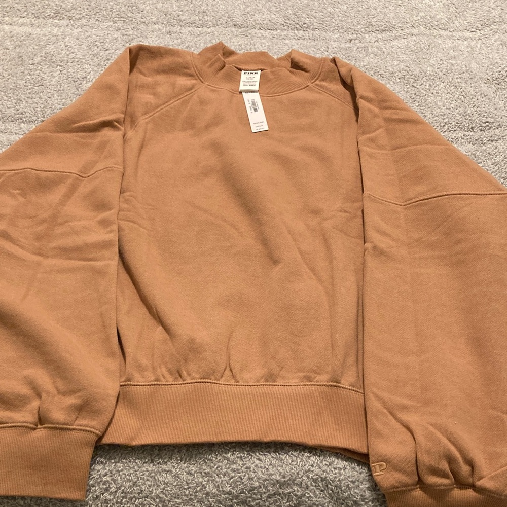 PINK Victoria's Secret Brown Mock Neck Sweatshirt